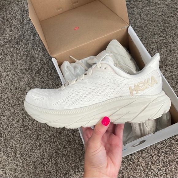 NEW Hoka Clifton 8 Women Eggnog / Shifting Sand - Picture 4 of 4